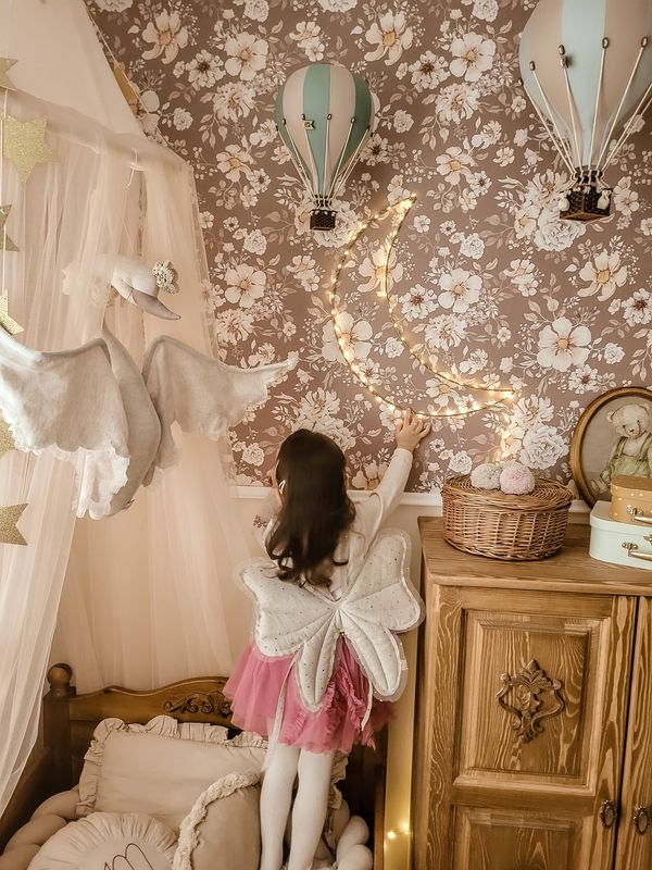 Heißluftballon “Hellblau / Dunkelbeige“ L