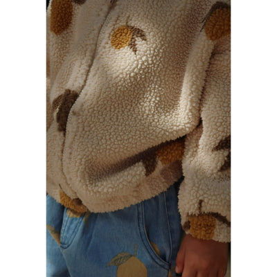 Teddy-Kinderjacke “Jody Mon Grand Citron Sage”