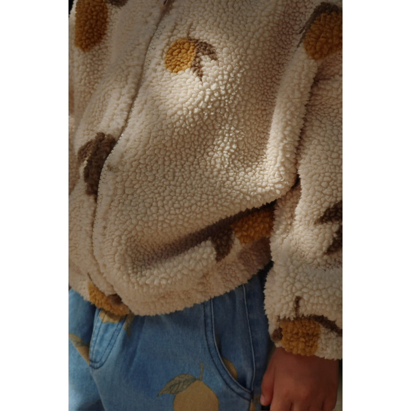 Teddy-Kinderjacke “Jody Mon Grand Citron Sage”