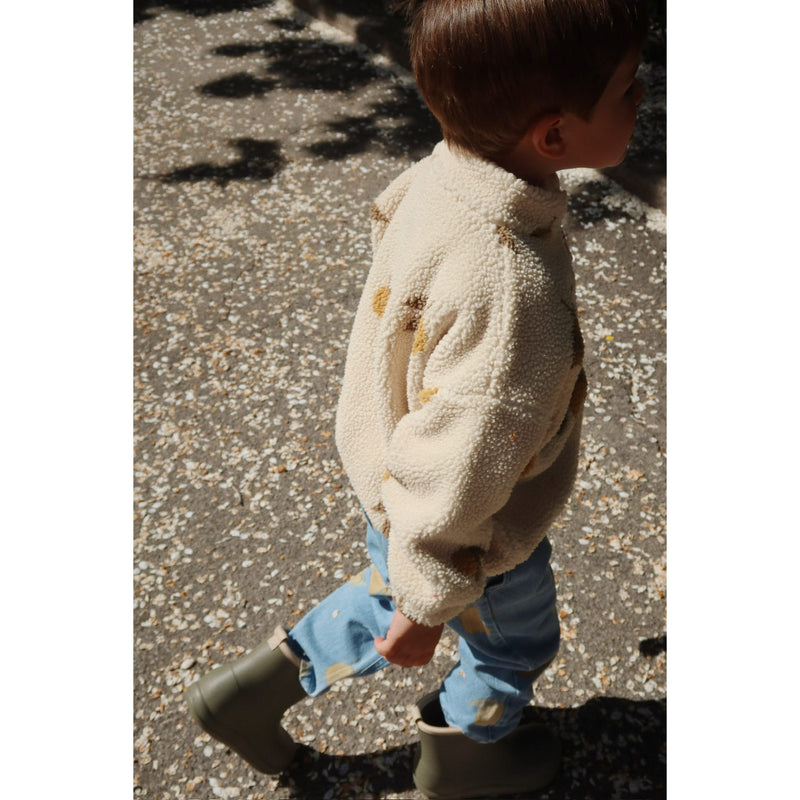 Teddy-Kinderjacke “Jody Mon Grand Citron Sage”