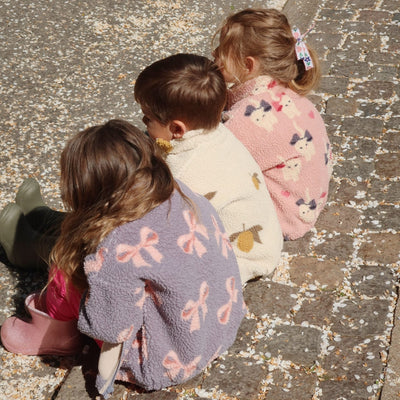 Teddy-Kinderjacke “Jody Mon Grand Citron Sage”