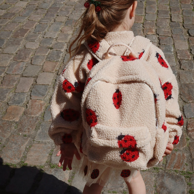 Teddy-Kinderjacke “Jody Ladybug Sand"