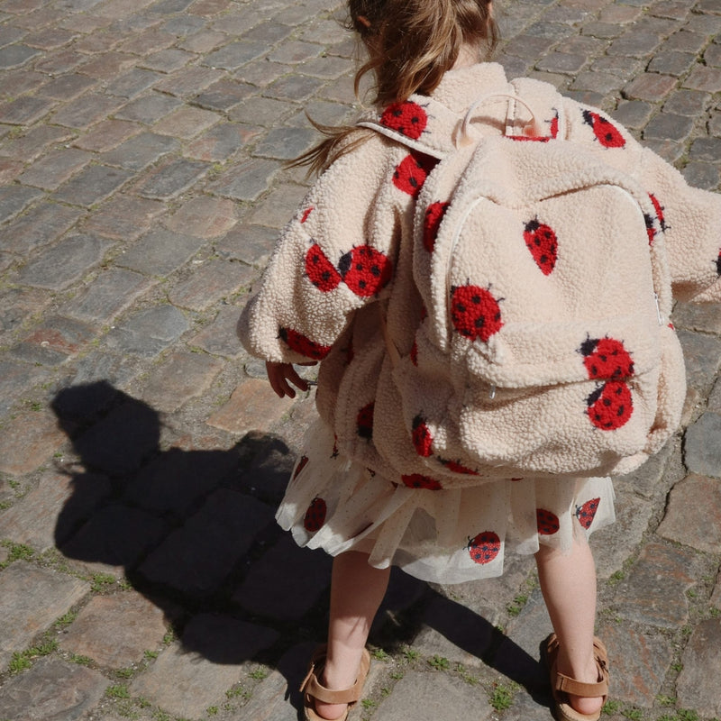 Teddy-Kinderjacke “Jody Ladybug Sand"