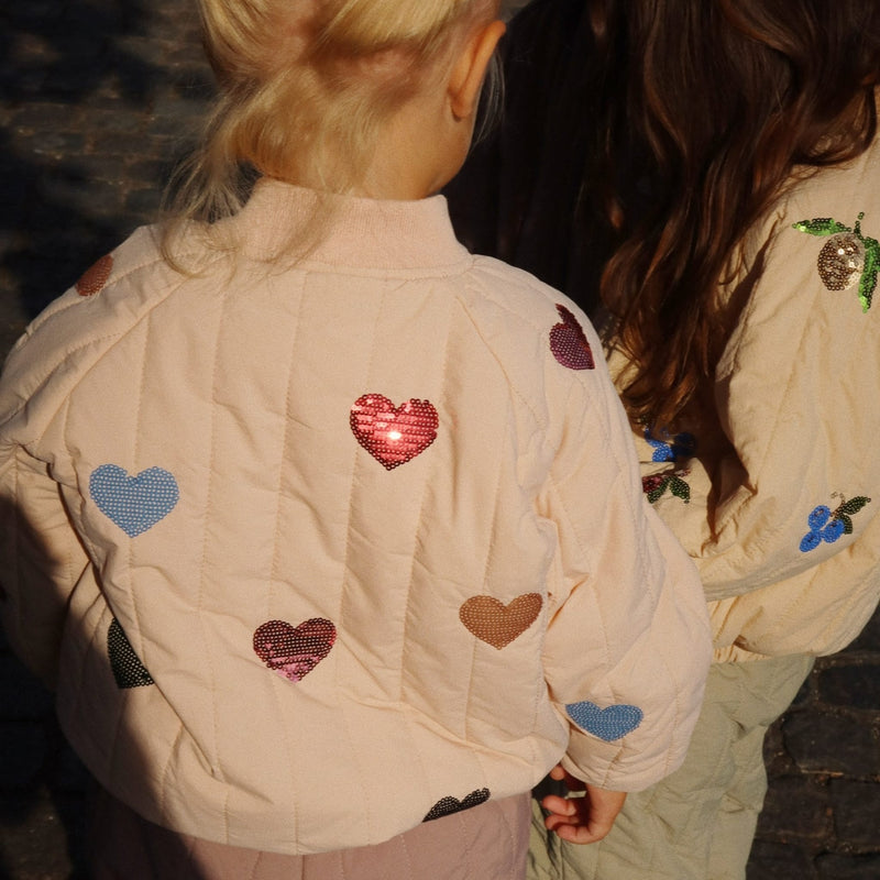 Kinder-Bomberjacke “Juno Sequin Cameo Rose"