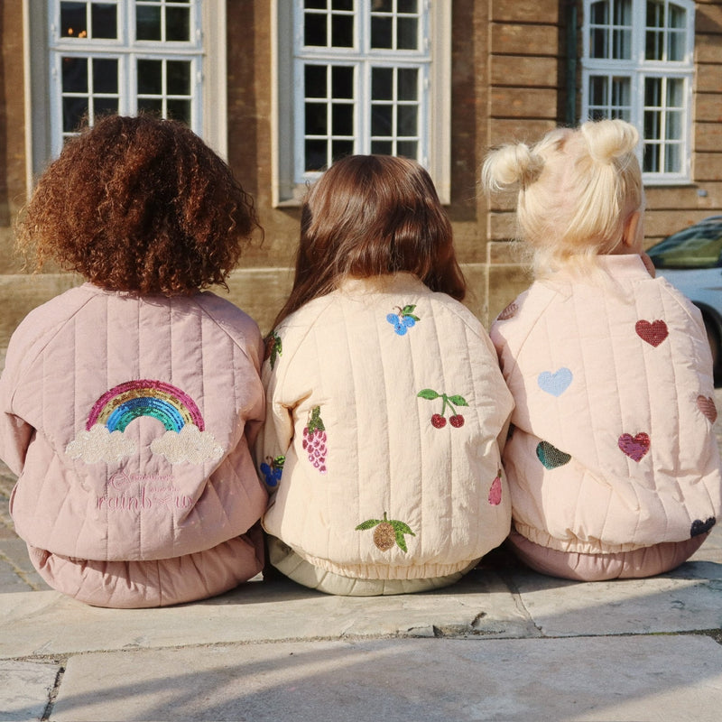 Kinder-Bomberjacke “Juno Sequin Cameo Rose"