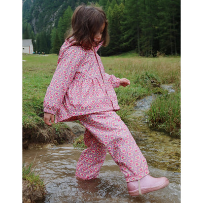Regenbekleidungsset für Kinder "Palme Felice Rose"