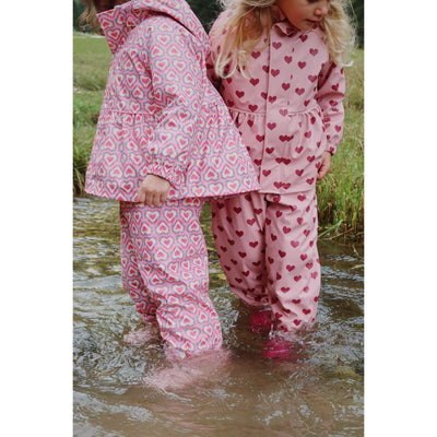 Regenbekleidungsset für Kinder "Palme Amour Pink"