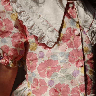 Blouse"Coeur Fleur Anglaise"