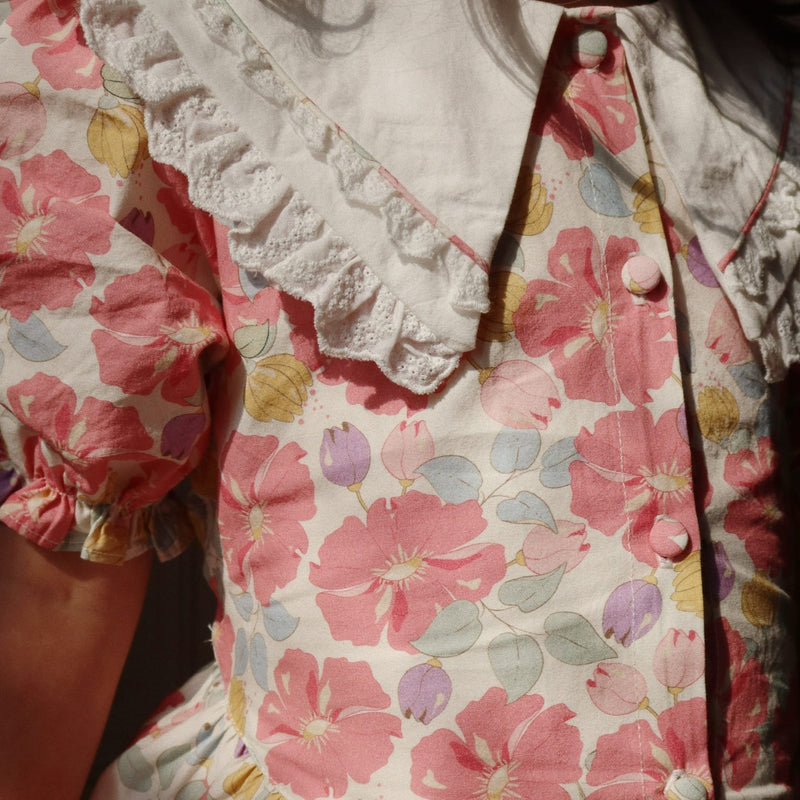 Blouse"Coeur Fleur Anglaise"