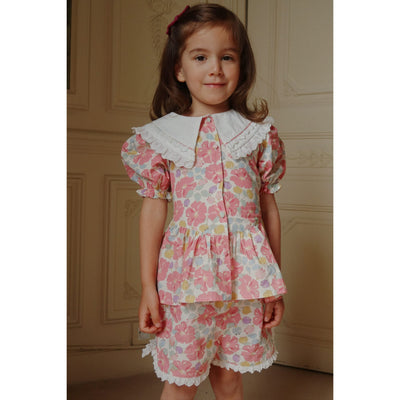 Blouse"Coeur Fleur Anglaise"