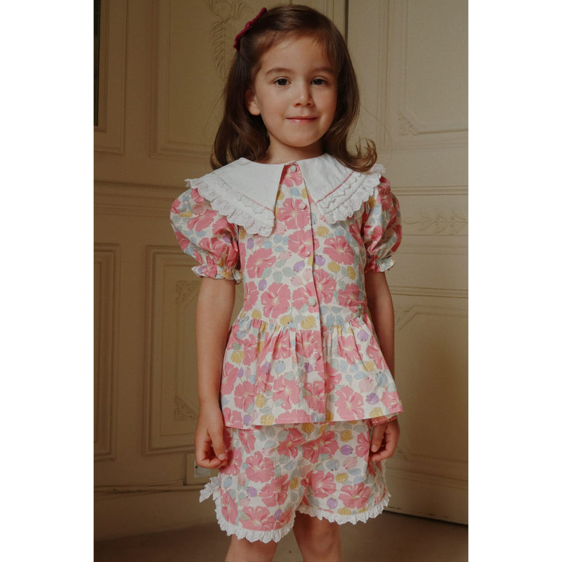 Blouse"Coeur Fleur Anglaise"