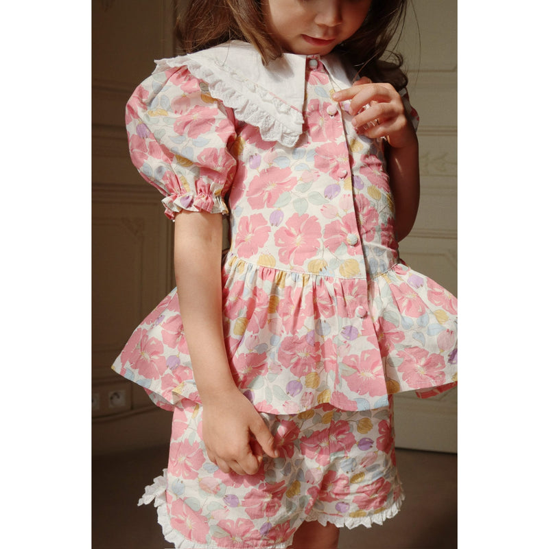 Blouse"Coeur Fleur Anglaise"