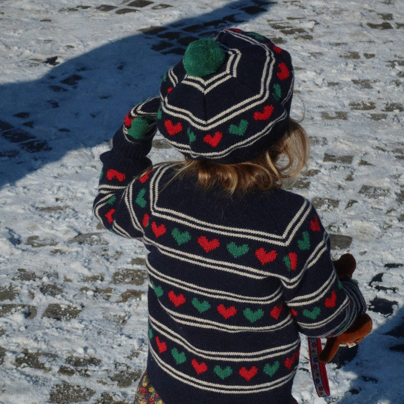 Strick-Cardigan für Mädchen "Belou Heart"
