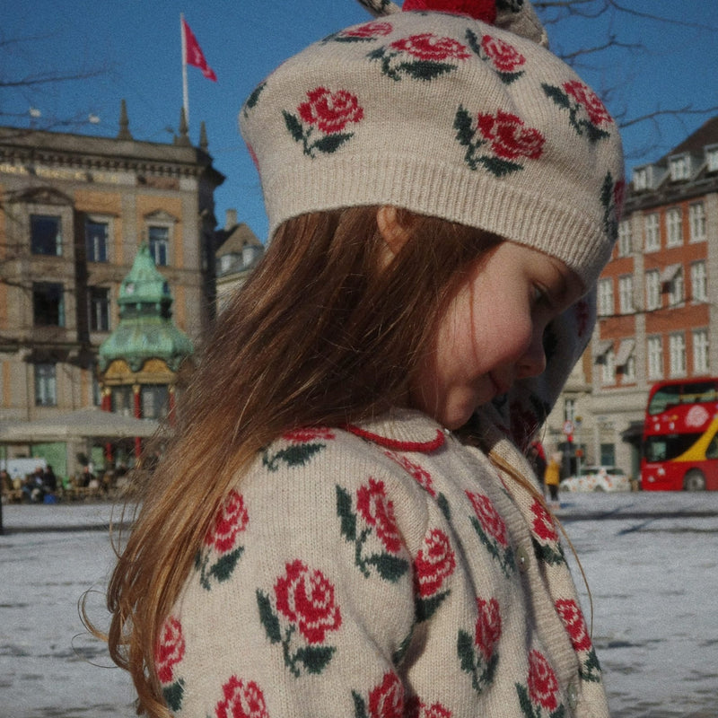 Kinder-Baskenmütze “Belou Rose"