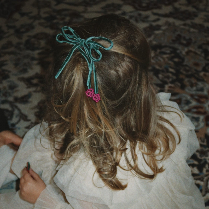 Haarspangen mit Glasperlen-Kirschen 2er Pack