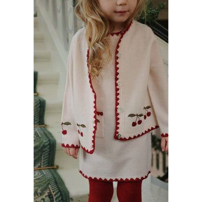 Strick-Cardigan für Mädchen "Collette Off White"