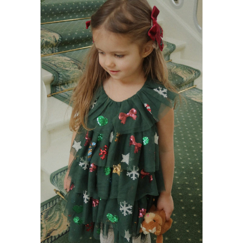 Festliche Tüllkleid "Yvonne Christmas Dress Hunter Green"