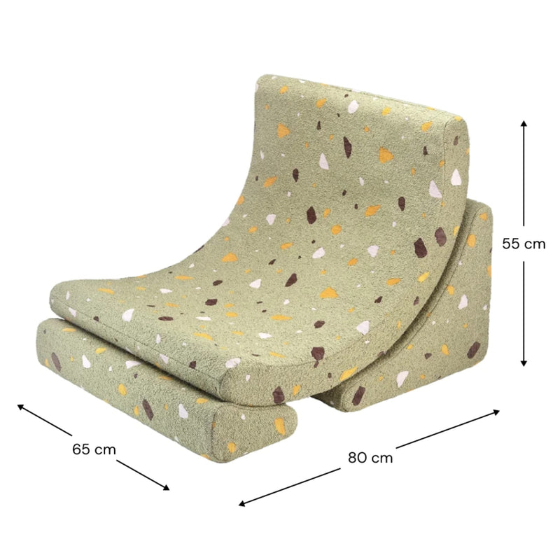 Kindersessel Moon "Terrazzo Moss"