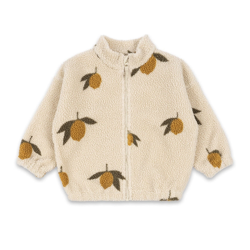 Teddy-Kinderjacke “Jody Mon Grand Citron Sage”