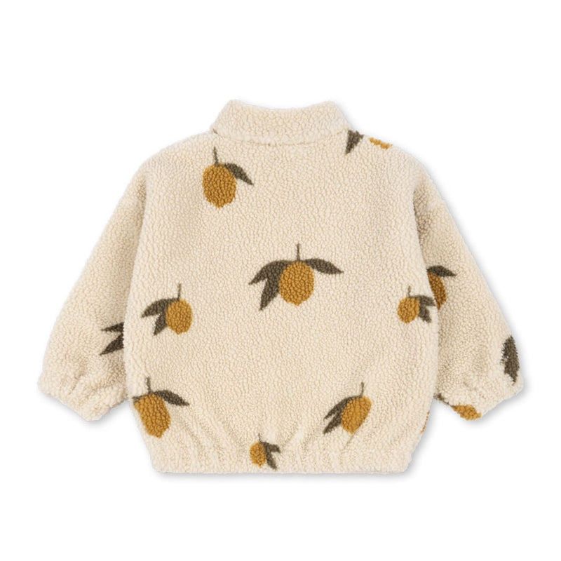 Teddy-Kinderjacke “Jody Mon Grand Citron Sage”