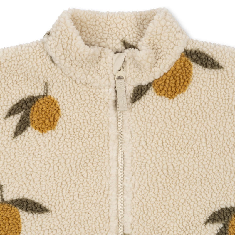 Teddy-Kinderjacke “Jody Mon Grand Citron Sage”