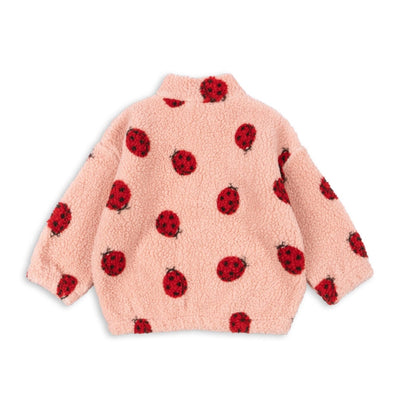 Teddy-Kinderjacke “Jody Ladybug Pink"