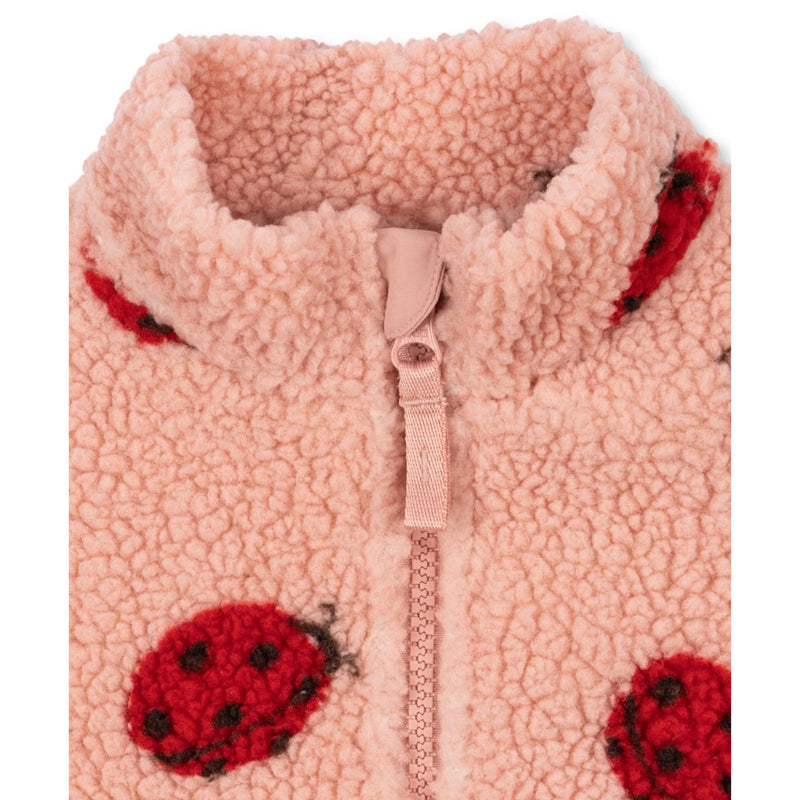 Teddy-Kinderjacke “Jody Ladybug Pink"