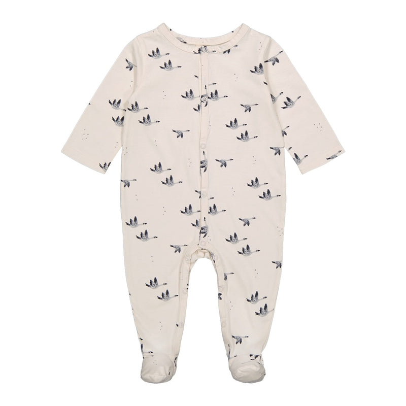 Babypyjama "Amelia Goose Natural" mit Füßen