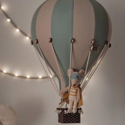 Heißluftballon “Pastel Green/Beige“ S