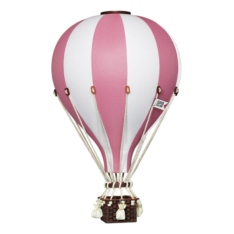 Heißluftballon “Altrosa / Weiß“ L