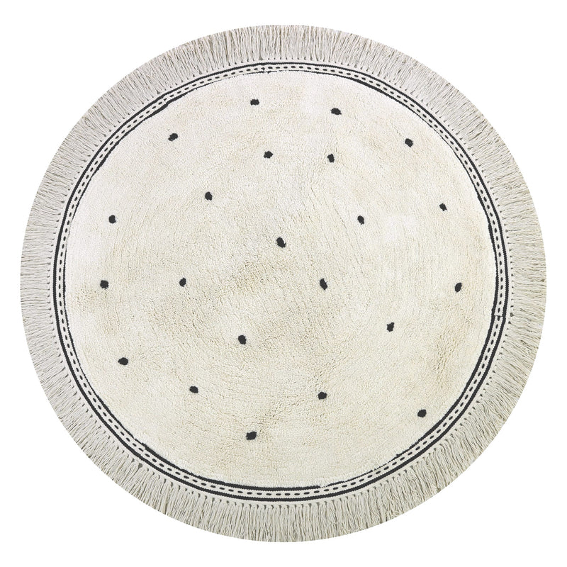 Waschbarer Kinderteppich “Anna Cream Dots” 110cm
