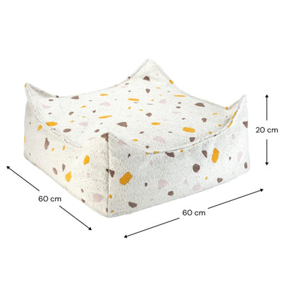 Sitzhocker "Square Terrazzo Marble"