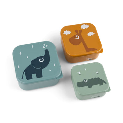 Snackbox-Set für Kinder “Deer Friends Blue Mix” 3er Pack