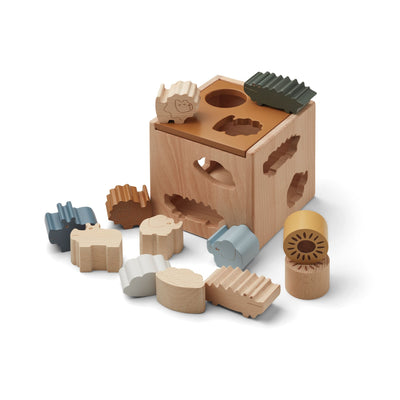 Kinder-Puzzlewürfel “Gary Safari / Golden Caramel Multi Mix” aus Holz