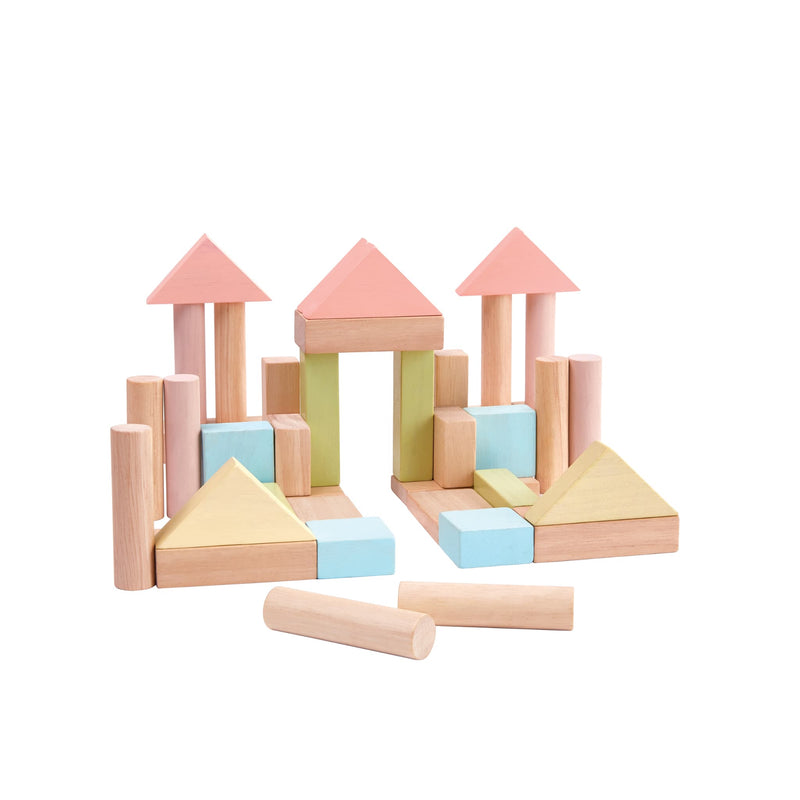 Holzbausteine “40 Unit Blocks - Pastel Series”