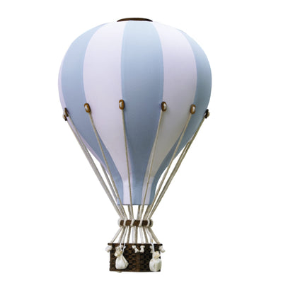 Heißluftballon “Hellblau / Weiß“ L