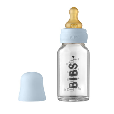 Babyflasche aus Glas "Complete Set Baby Blue" 110 ml