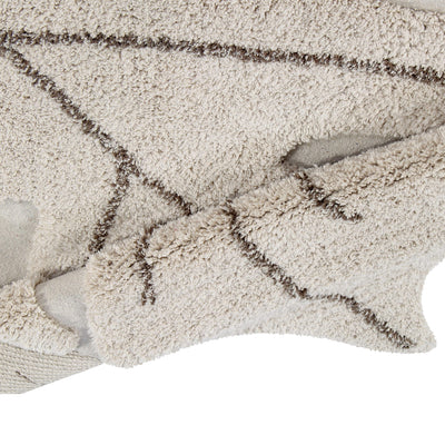 Waschbarer Baumwollteppich Blatt “Monstera Natural” 120 x 180 cm