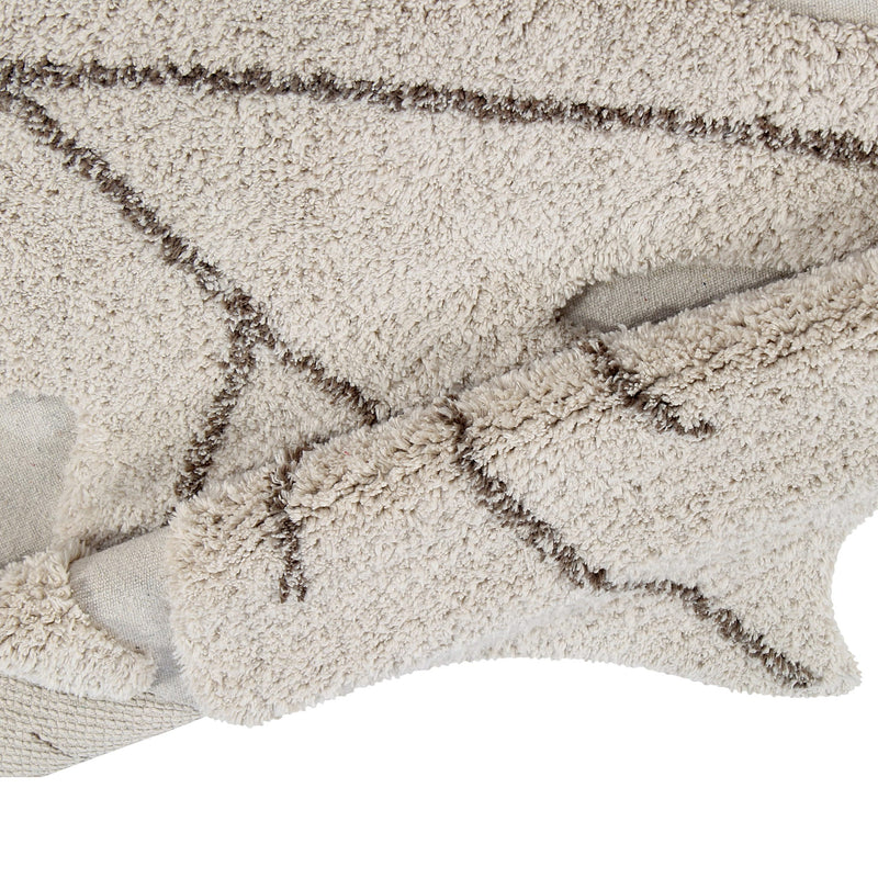 Waschbarer Baumwollteppich Blatt “Monstera Natural” 120 x 180 cm