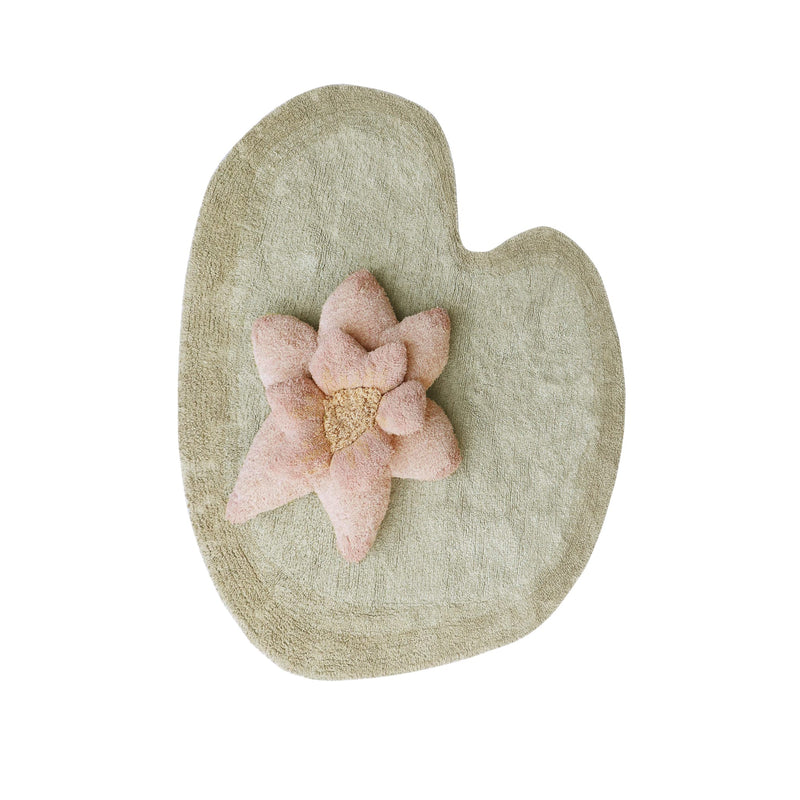 Waschbarer Baumwollteppich mit Kissen “Puffy Lily” 140 x 160 cm