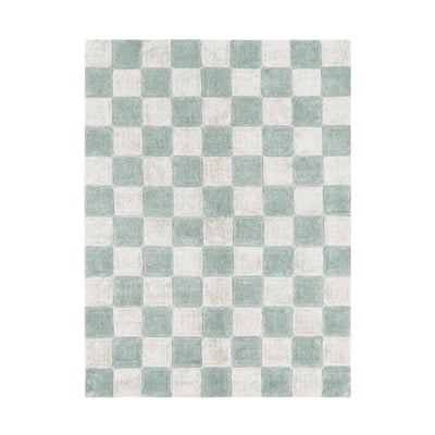 Waschbarer Kinderteppich aus Baumwolle “Kitchen Tiles Blue Sage” 120 x 160 cm