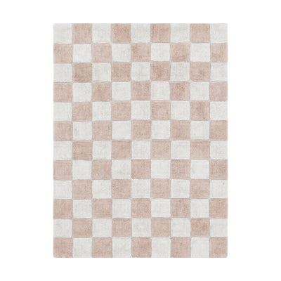 Waschbarer Kinderteppich aus Baumwolle “Kitchen Tiles Rose” 120 x 160 cm