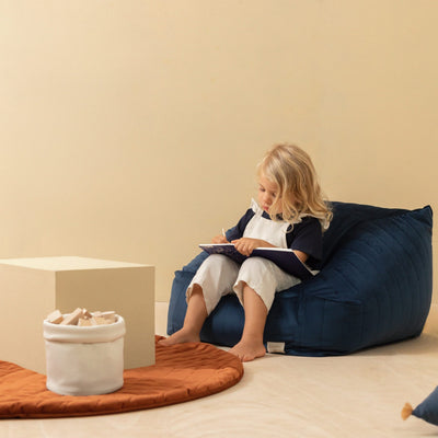 Sitzsack Sessel “Chelsea - Velvet Night Blue”