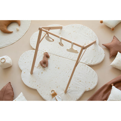 Faltbare Spielmatratze für Babys & Kinder “Gold Stella Dream Pink“