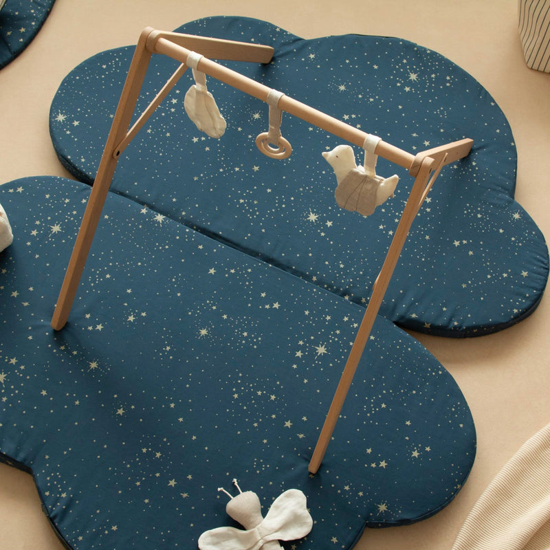 Faltbare Spielmatratze für Babys & Kinder “Gold Stella Night Blue“