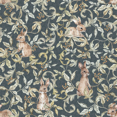 Kindertapete “Rabbits Groove Dark” 280 x 100 cm