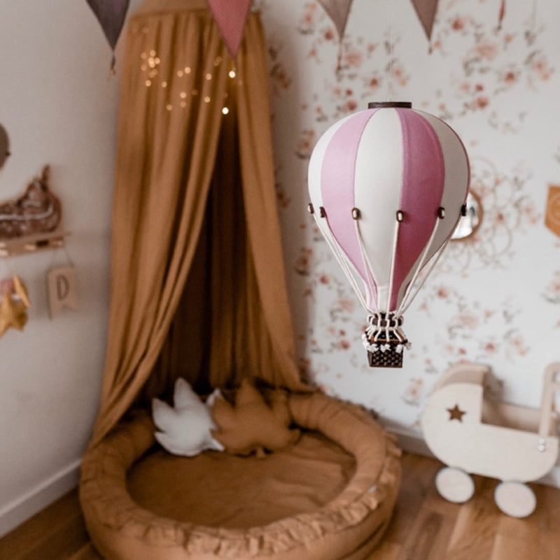 Heißluftballon “Rosa / Vanille“ L