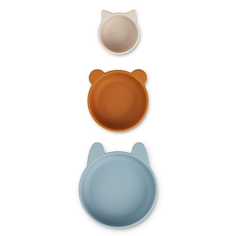 Kinderschüsseln “Eddie Blue Multi Mix” 3er Pack