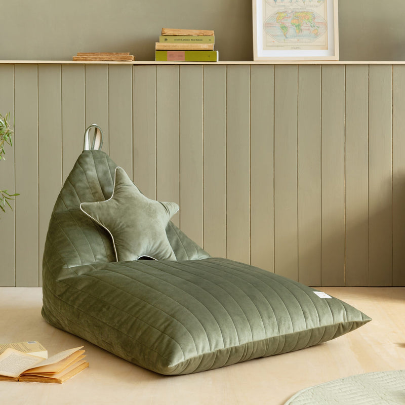 Sitzsack “Essaouira Velvet Olive Green”