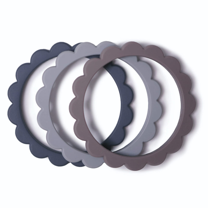 Beißring & Armband “Dove Gray / Steel / Stone” 3er Pack